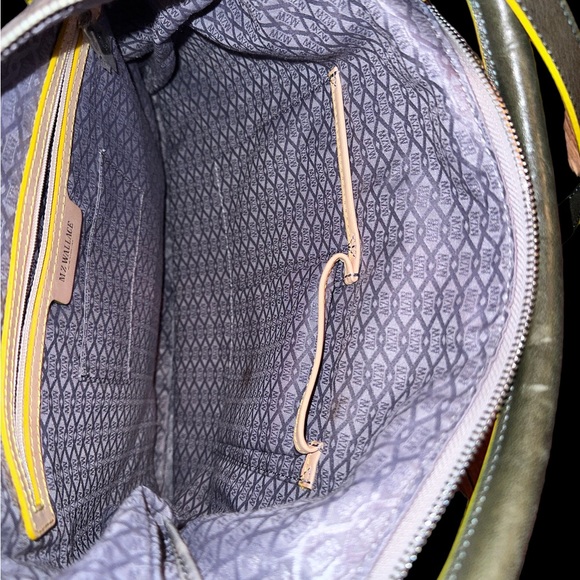 MZ WALLACE👜Brown & Grey Leopard Print Bag w/ matching wristlet, 9 Pockets, NWOT - Picture 9 of 10